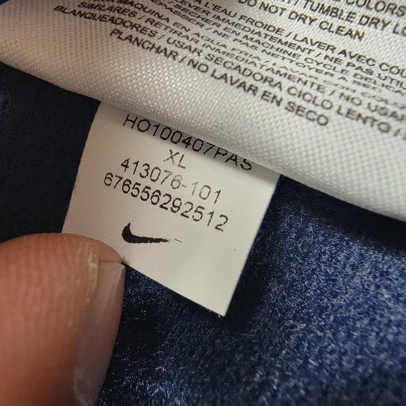 Nike Boys XL White Blue Full Zip Jacket Long Sleeve Lightweight Casual School - Picture 5 of 13